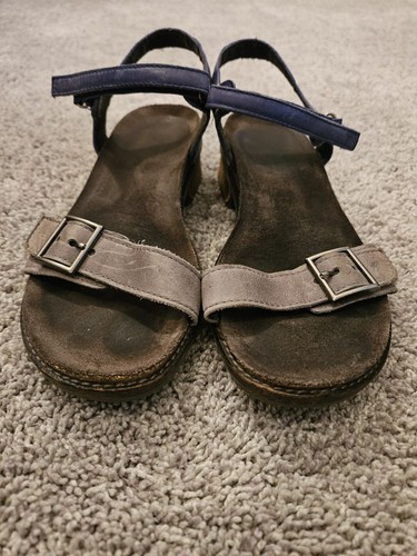 Naot Womens Wedge Sandals Bohemian Gray & Blue Buckle Size 38 US Size 7-7.5 - Bild 7 von 15