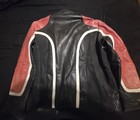 Vintage Steinmark Leather Biker Jacket Red Black White Size 40 — photo 2