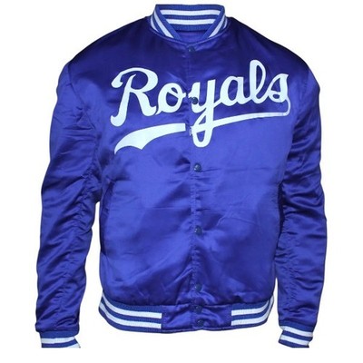 Jacket New Royals Blue Satin Varsity Bomber Jacket Baseball - L and XL sale