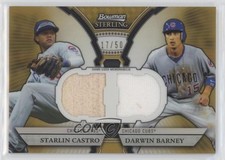 2011 Bowman Sterling Gold Refractor 17/50 Starlin Castro Darwin Barney 00ma