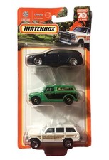 🚘 3 DIE CAST MATCHBOX JEEP-VOLVO-AUSTIN MINI VAN SCALA 1/64 new 3+ mattel 🚘
