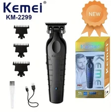 Kemei KM-2299 Cordless Hair Trimmer Zero Gapped T-Blade Barber Clipper