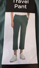 Kirkland Signature Women Ankle Travel Pant Green Size 14 NEW