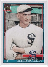Topps 2026 Shoeless Joe Jackson The Real One  #T91-27 SN: 01/91 SP  1st ON PRINT