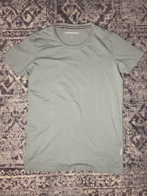 Lindbergh White Mens Soft Blue Green Short Sleeve T-Shirt - Small