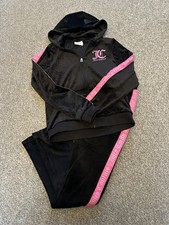 Mädchen Juicy Couture Trainingsanzug, Alter 12-13 Jahre, Schwarz, Velour, Retro, (G19)