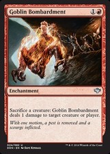 1 x Goblin Bombardment - Duel Decks: Speed vs Cunning - Moderate Play - MTG