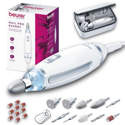 Beurer MP62 Professional Stainless Steel 24 Piece Set, White - 10 Attachments 