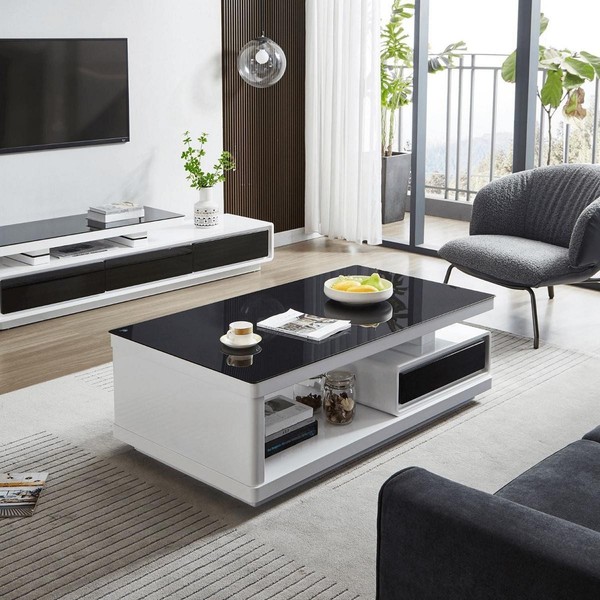 Luxus Couchtisch Ablagetisch Beistelltisch Glastisch Moderne MöBel Design-image