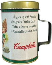 1995 Campbell’s Soup Kids Vintage Collectible Metal Tin Pepper Shaker.