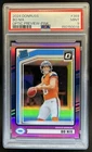 2024 Panini Donruss Bo Nix Optic Rated Rookie Preview Pink #369 Broncos PSA 9