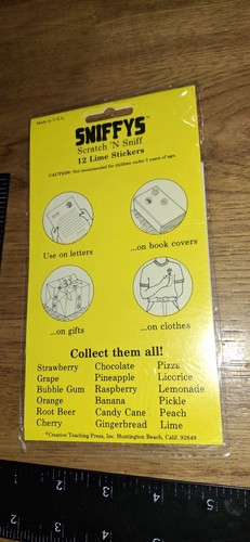 Vintage Stickers Ctp Sniffys Lime Scratch N Sniff 1 Pack,code20-1 - Bild 4 von 4