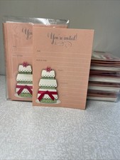 Invitations Anna Griffin Flowers Cake 3D with Ribbon 5 Boxs of 10 - 50 Total