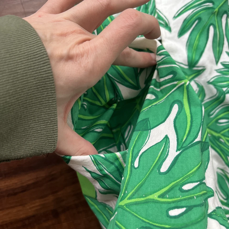 Vintage Ruth Clarage Green Palm Leaves + Lime Tunic + Hot Shorts Resort Set XS - Image 3 of 4