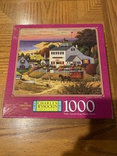 CHARLES WYSOCKI Americana WELCOME TO BLUFF POINT 1000 piece puzzle COMPLETE