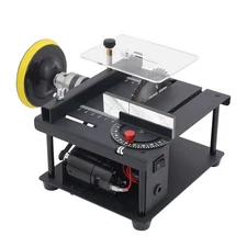 Mini Table Saw Multi-functional Desktop Table Saw Bench Cutting Saw w/ Sandpaper