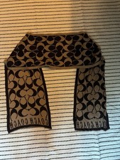 Coach Women's Scarf with Circles Logo Sheer Cotton, Mauve