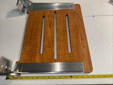 18 X 14.75 ADA Compliant Teak Wood Shower Bench Seat Medical Wall Mount
