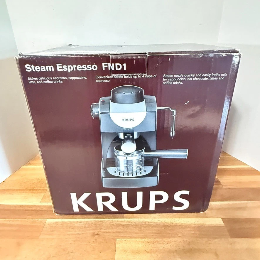 KRUPS FND1 Steam Espresso Cappuccino Machine Open Box Tested Vintage