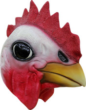 Barnyard Farm Animal Chicken Foghorn Ghoulish DELUXE ADULT LATEX ROOSTER MASK