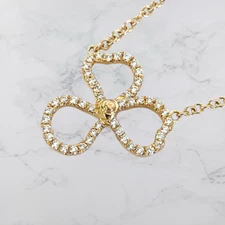 Tiffany & Co. Diamond Flower Necklace K18 PG 40cm Japan [Used]