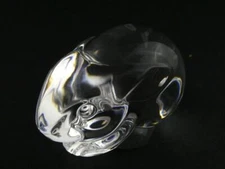 Steuben Crystal Figurines and Giftware Rabbit Hand Cooler Figurine Paperweight