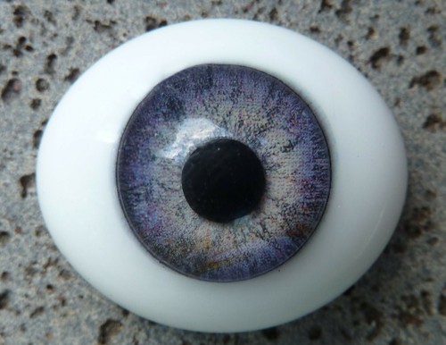 Solid Glass, Flatback Oval Paperweight Eyes - Dark Violet, 6mm - Imagen 1 de 2