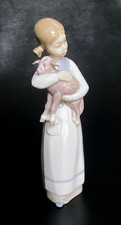 Lladro 1010 GIRL WITH LAMB sheep kid, Retired 1993 - 8.75 inch