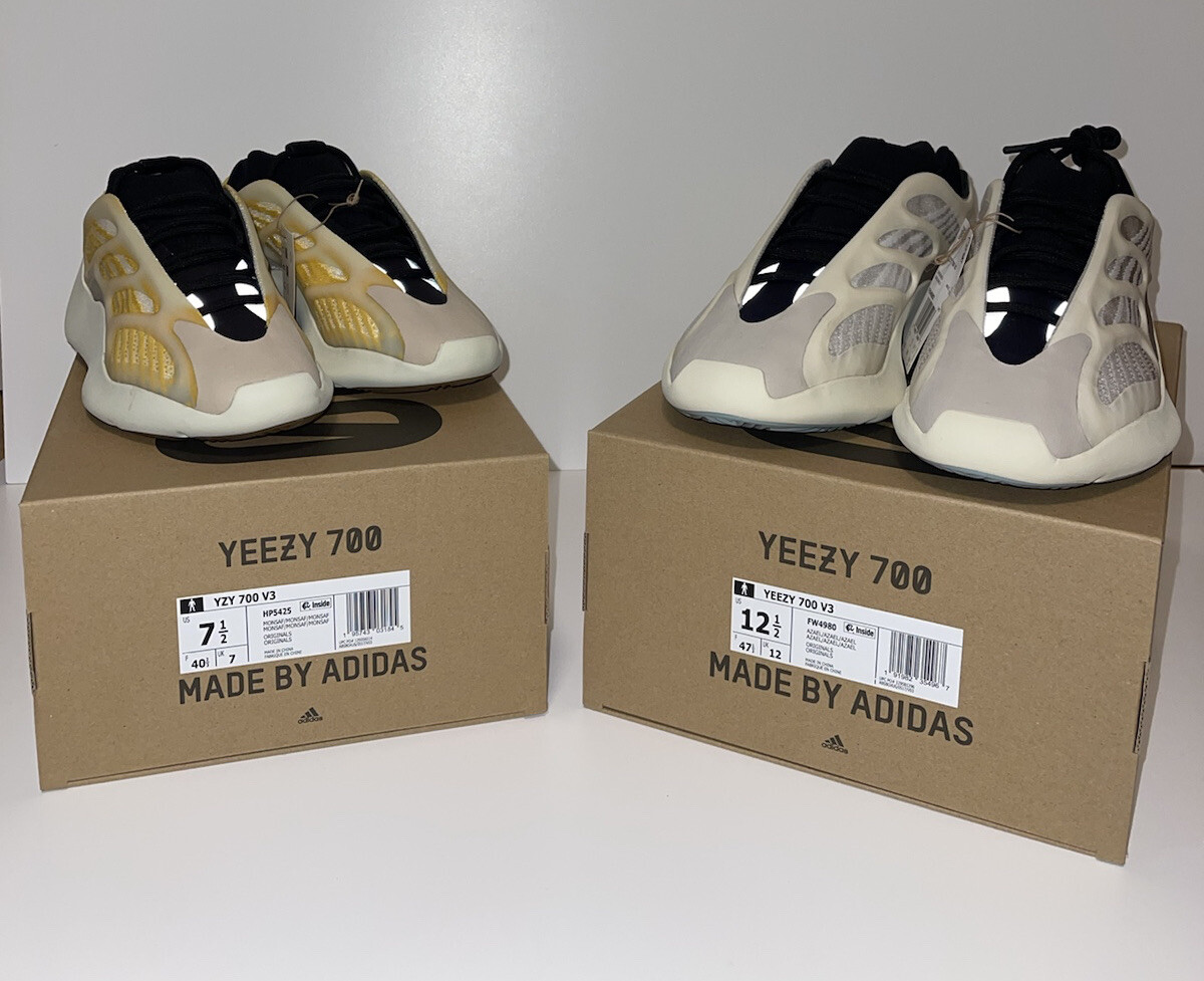 Size 12.5 Adidas Yeezy 700 V3 Azael & Sz 7.5 Adidas Yeezy Size 12.5 Adidas Yeezy 700 V3 Azael & Sz 7.5 Adidas Yeezy