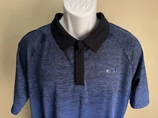 Oakley Golf Men's blue and black TPC Las Vegas short sleeve polo shirt Large L