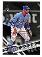 2017 Topps Update US6 Ramon Torres 22/66 Black Parallel Rookie Card Royals 