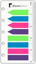 Discbound Page Flags with Inch Ruler for Circa, Arc, TUL (160 Total)