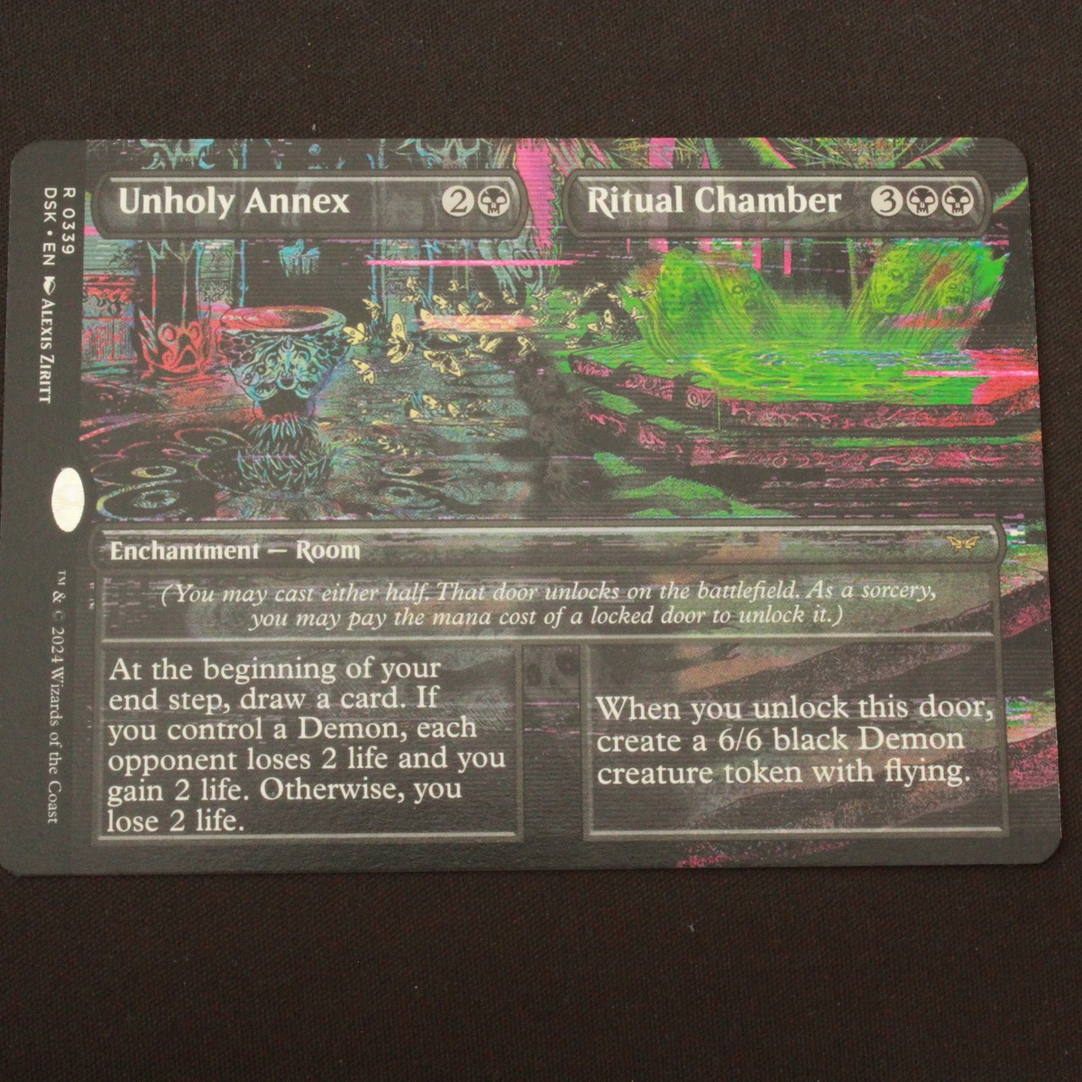Unholy Annex / Ritual Chamber Borderless MTG Duskmourn Rare 339 NM Unholy Annex / Ritual Chamber Borderless MTG Duskmourn Rare 339 NM