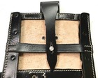  WWII GERMAN HEER WAFFEN EARLY WAR FOLDING SHOVEL CARRY COVER-BLACK LEATHER — photo 2