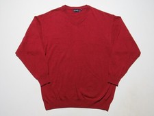 Enzo Montovani Men's 100 Cashmere V-Neck Pullover Sweater Size XL Made in Italy