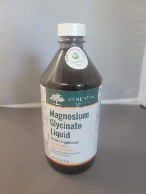 Magnesium Glycinate Liquid Natural Apple Pomegranate Flavor 15.2 Fl Oz 450 Ml