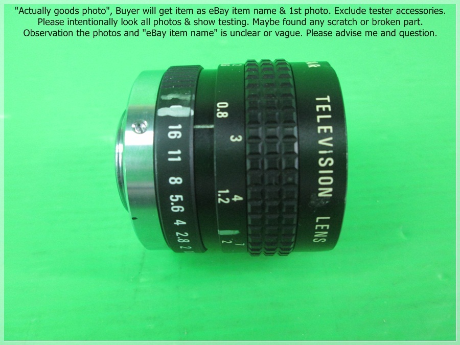 OBJECTIF DE TÉLÉVISION COSMICAR 25 mm 1:1,8