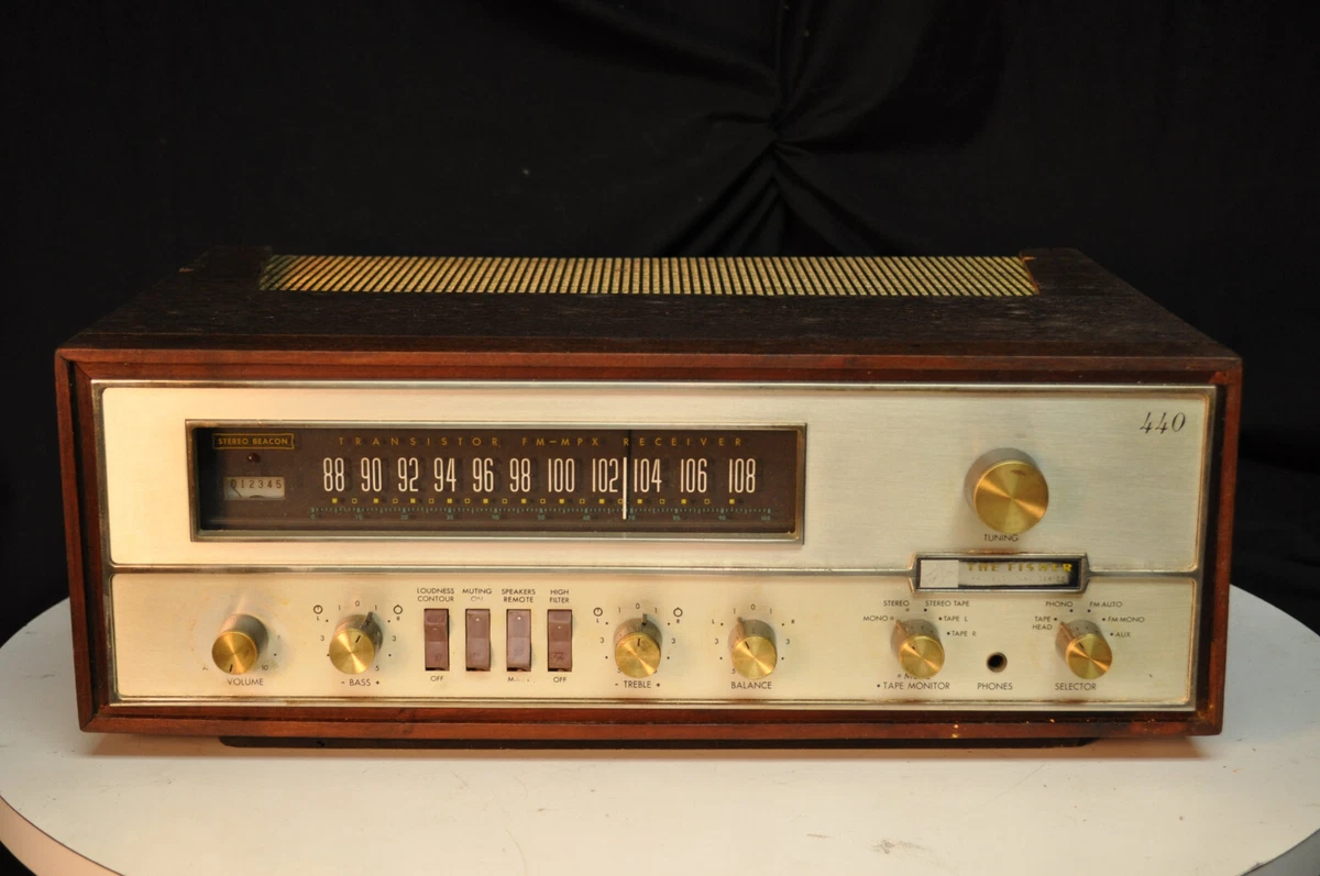 Fisher Model 440 T FM MPX Receiver with Original Cabinet eBay
