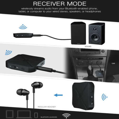 2in1Bluetooth Transmitter Receiver Wireless Adapter TV Home Stereo A2DPAudio Lot - Picture 3 of 16