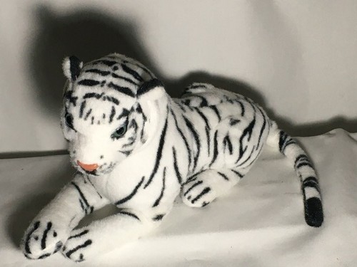American Furniture Warehouse weißer bengalischer Tiger 18"" Plüsch grüne Augen selten 2017 - Bild 2 von 7