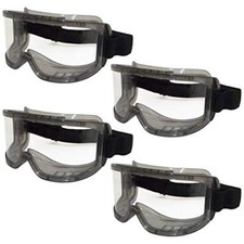 4 Pack Adjustable Anti-Fog ANSI Z87 Heavy Duty Safety Goggles