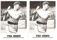 2 CARD 1979 TCMA PAUL WANER BASEBALL CARD LOT #49