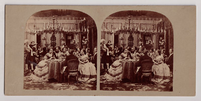 STEREO Gender Scene - Female People's Meal - Vintage c.1860