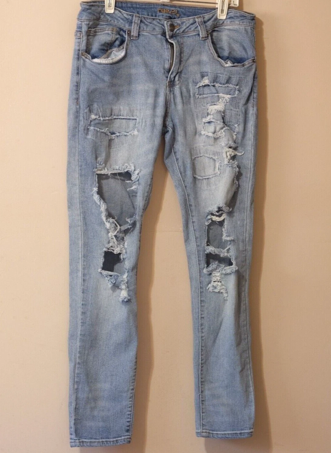 Jean homme Rue 21 skinny supreme flex taille 34/32 bleu vieilli #p44 5