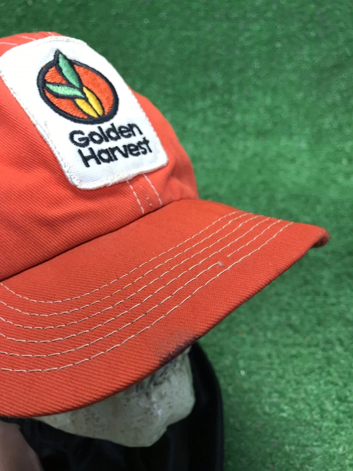 De Colección Golden Harvest EE. UU. Malla Camionero Sombrero Snapback K Productos Naranja Ciudad Iowa Foto 3 de 4