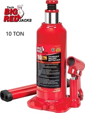 BIG RED Torin Hydraulic Welded Bottle Jack, 10 Ton (20,000 lb), Red