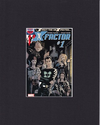 8X10'' Matted Print Postcard Comic Book Cover Art, X-Factor #1, 2006