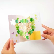 Daisy Thank You Card - Clover Pop Up 3D Greeting Card