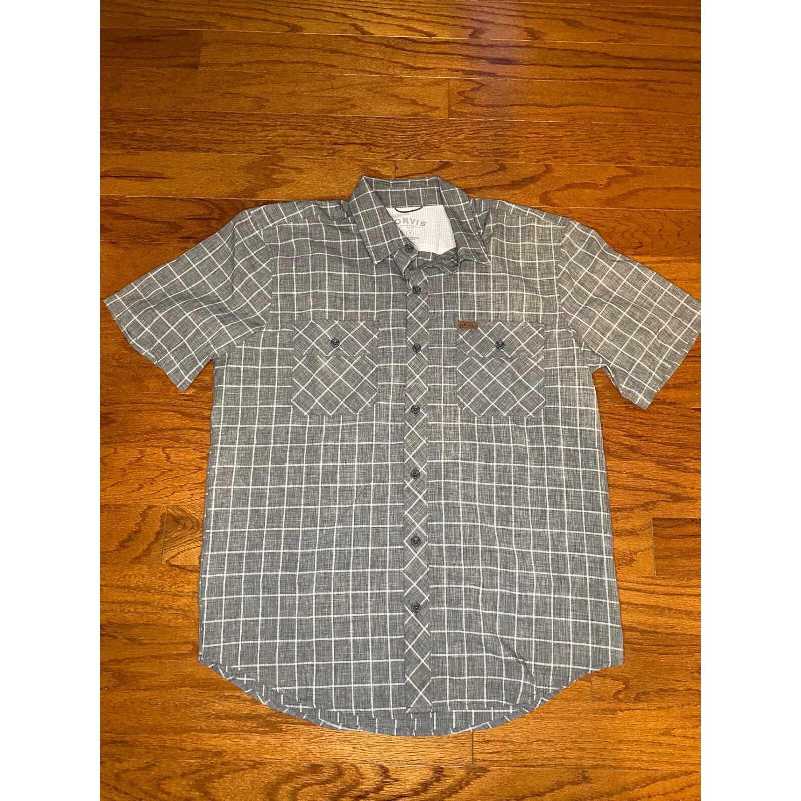 Orvis Gray Button Down Size Medium - image 1
