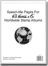 HE Harris Speedrille Pages Worldwide Stamps Collections 64 Sheets/2 Sided Print